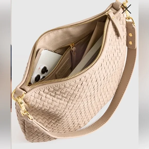 NWT Quince Italian Handwoven Leather Mini Shoulder Bag - Picture 6 of 9